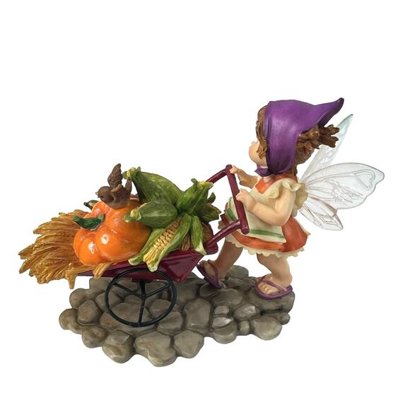My Little Kitchen Fairies Bountiful Harvest Fairie Fall Pumpkin Fairy Figurine - Picture 5 of 8